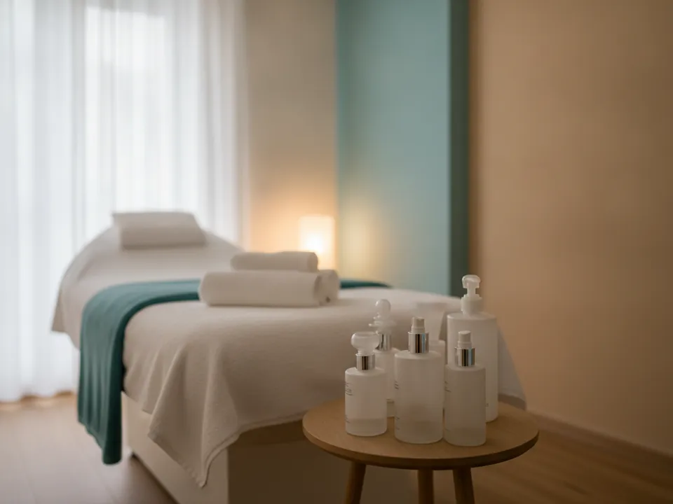 A serene aesthetic clinic treatment room